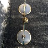 Great hanging double glass, iron and brass.