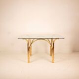 Tavolo in Cristallo e Ottone 1970 Manifattura Italiana