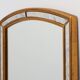 Miroir de Deknudt avec panneaux latéraux en verre fumé marbré dans un cadre en bois doré