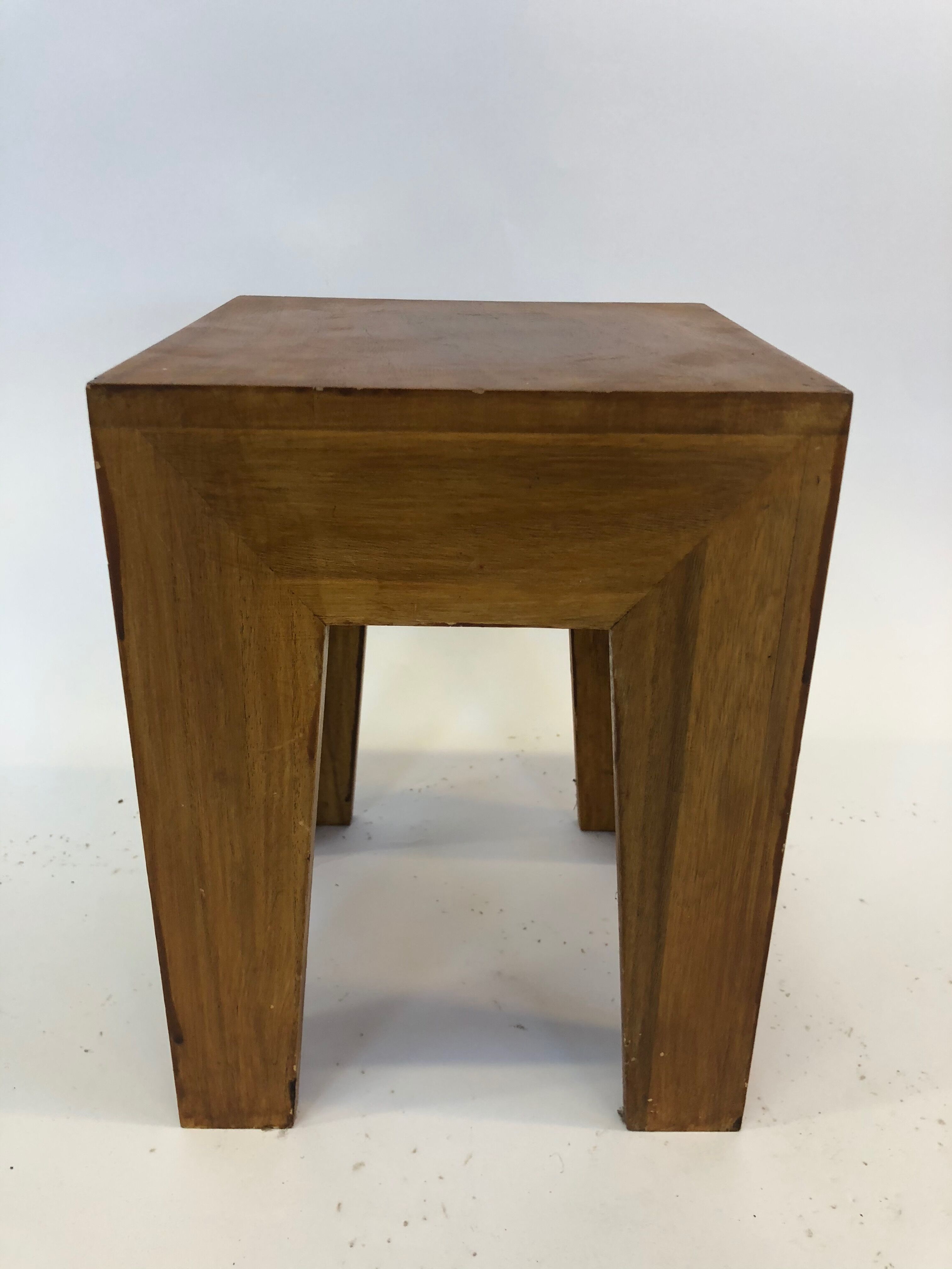 Vintage 1970s side table in minimalist wood