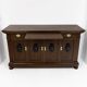 Large buffet with 4 doors in oak and mahogany - early 20th century