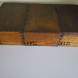 Old lockers wooden tenon mortise Assembly numbered 29,30,36 - 1950s - set of 3