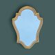 Antique mirror in gilded resin, shaped with curves – neoclassical style