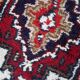 Vintage persian carpet hamadan handmade 40cm x 59cm 1970s