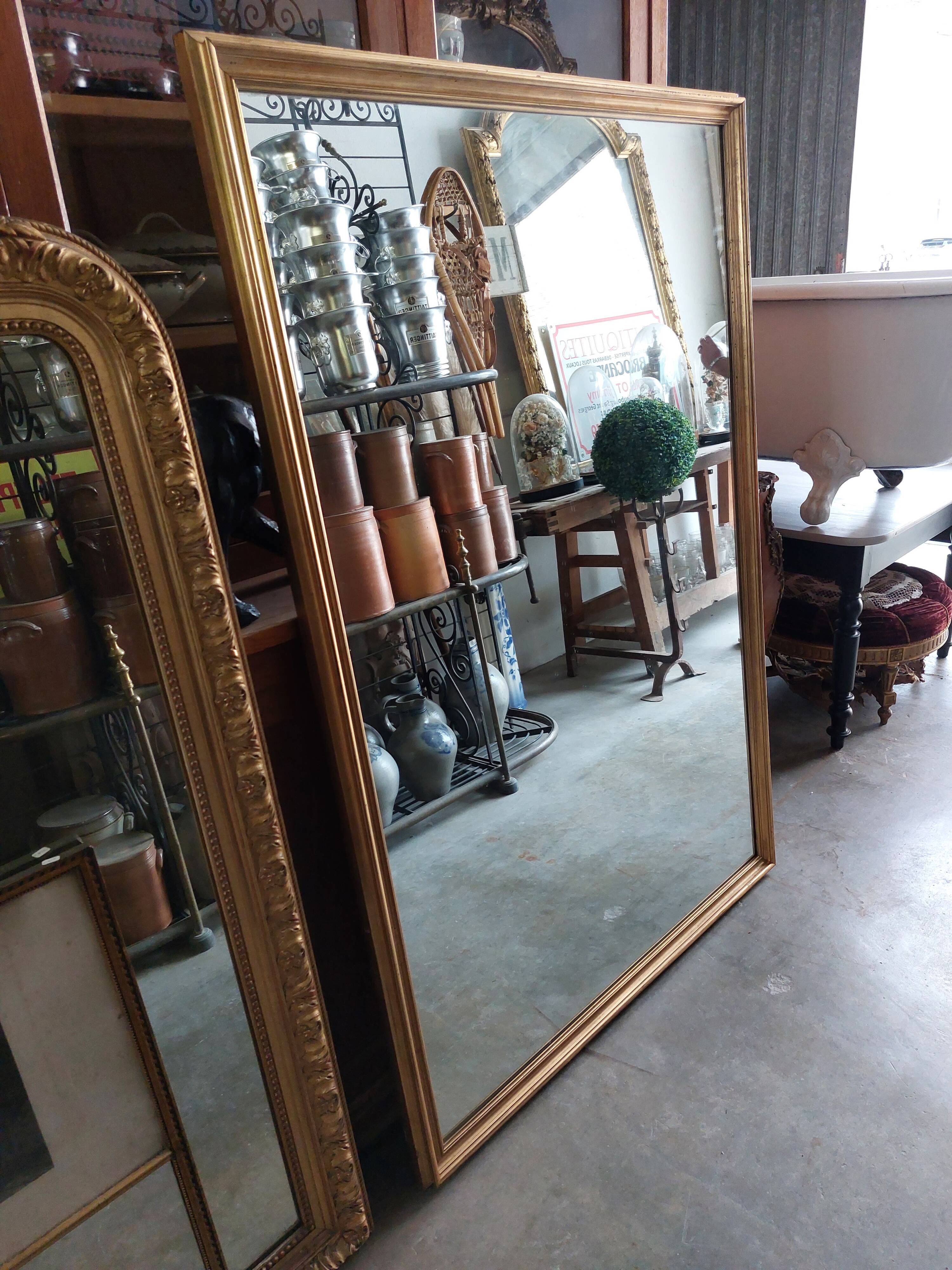 Mirror mirror mirror golden wood bistro style -1m68x1m15