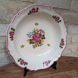 Round hollow dish with flower bouquet decoration Saint Amand Vieux Strasbourg
