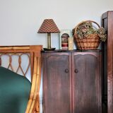 Small wardrobe made of doll wood or children's bedside