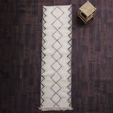 Carpet corridor berber diamond white and black 80x290 cm