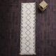 Berber runner rug diamond white and black 80x290 cm