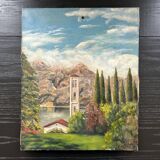 Tableau ancien paysage de Toscane