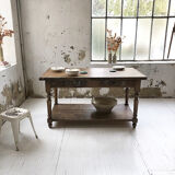 Artist studio oak draper table