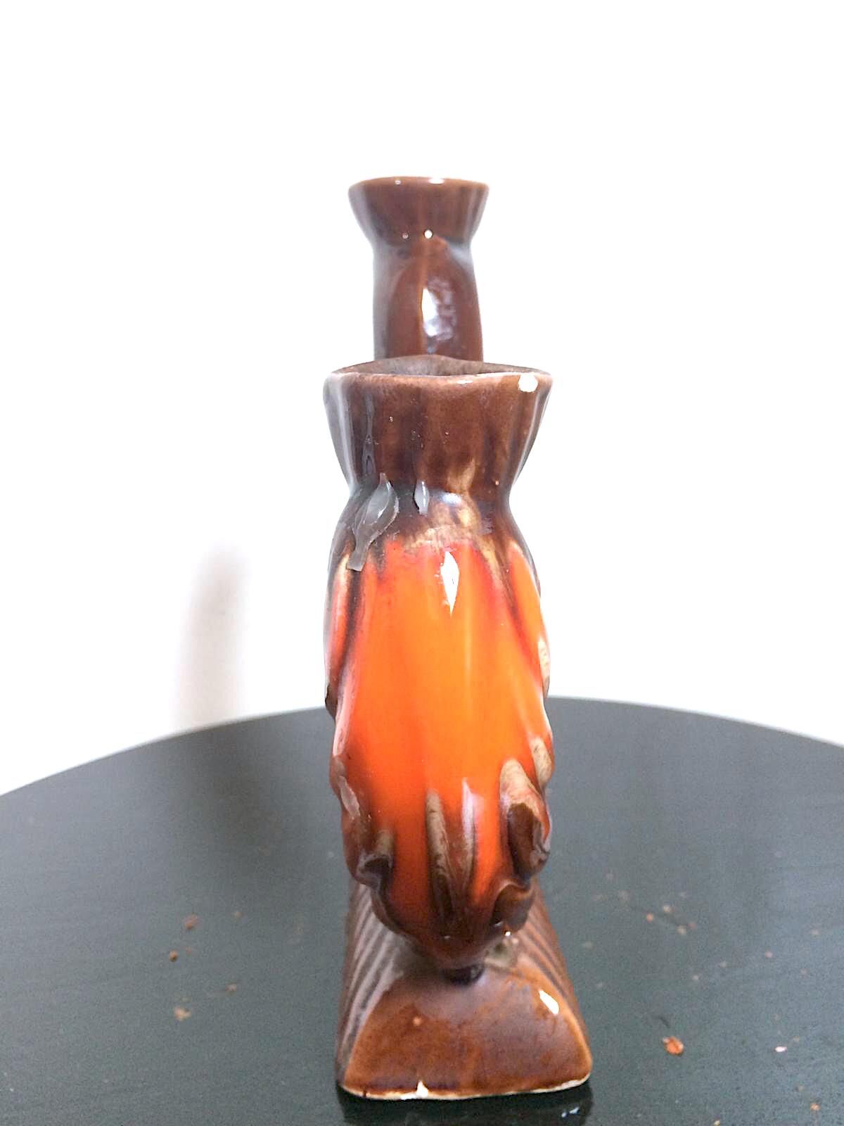 Signed ceramic Vallauris bougeoir