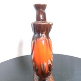 Signed ceramic Vallauris bougeoir