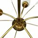 Vintage brass and cut glass chandelier – Italy, 1950s