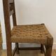 Wood chair and rush cord brutalist style from Queyras