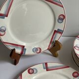 8 Digoin Sarreguemines plates