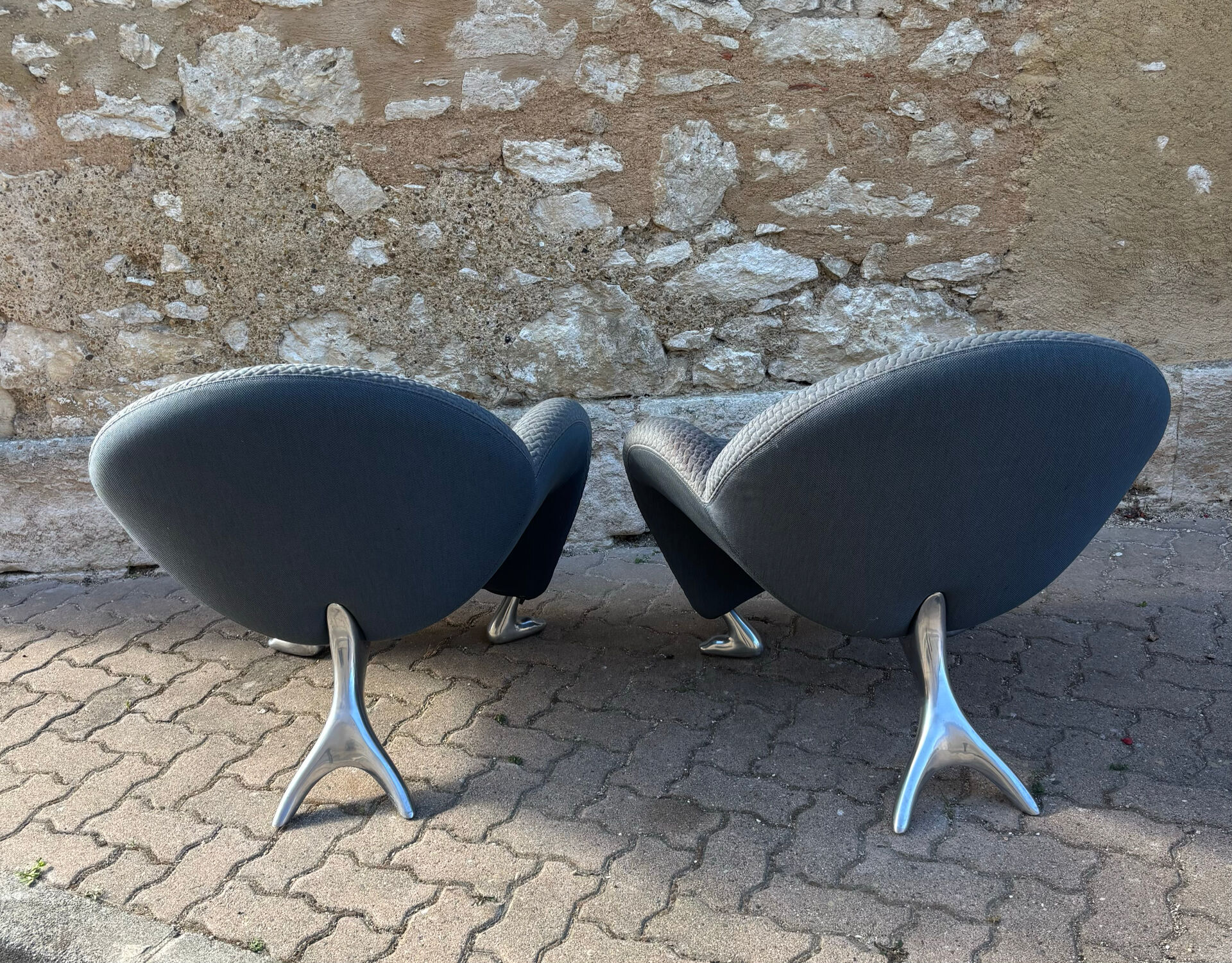Pair of design armchairs Papageno Jan Armgardt Leolux