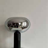 Vintage table lamp, chrome and black lacquered metal, Italy 1960