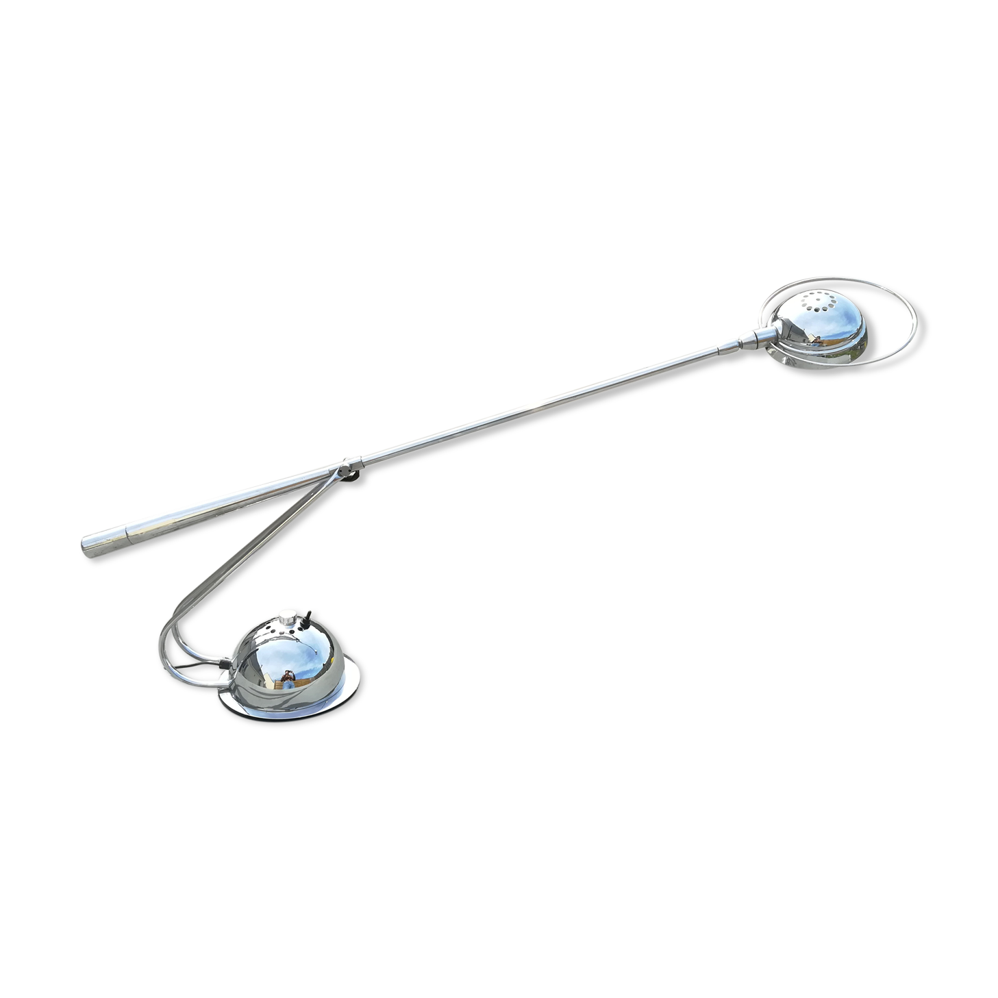 Chrome rocker desk lamp Aluminor 80s