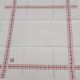 antique red and white table service "DB" tablecloth 1.55m x 2.20m and its 12 napkins