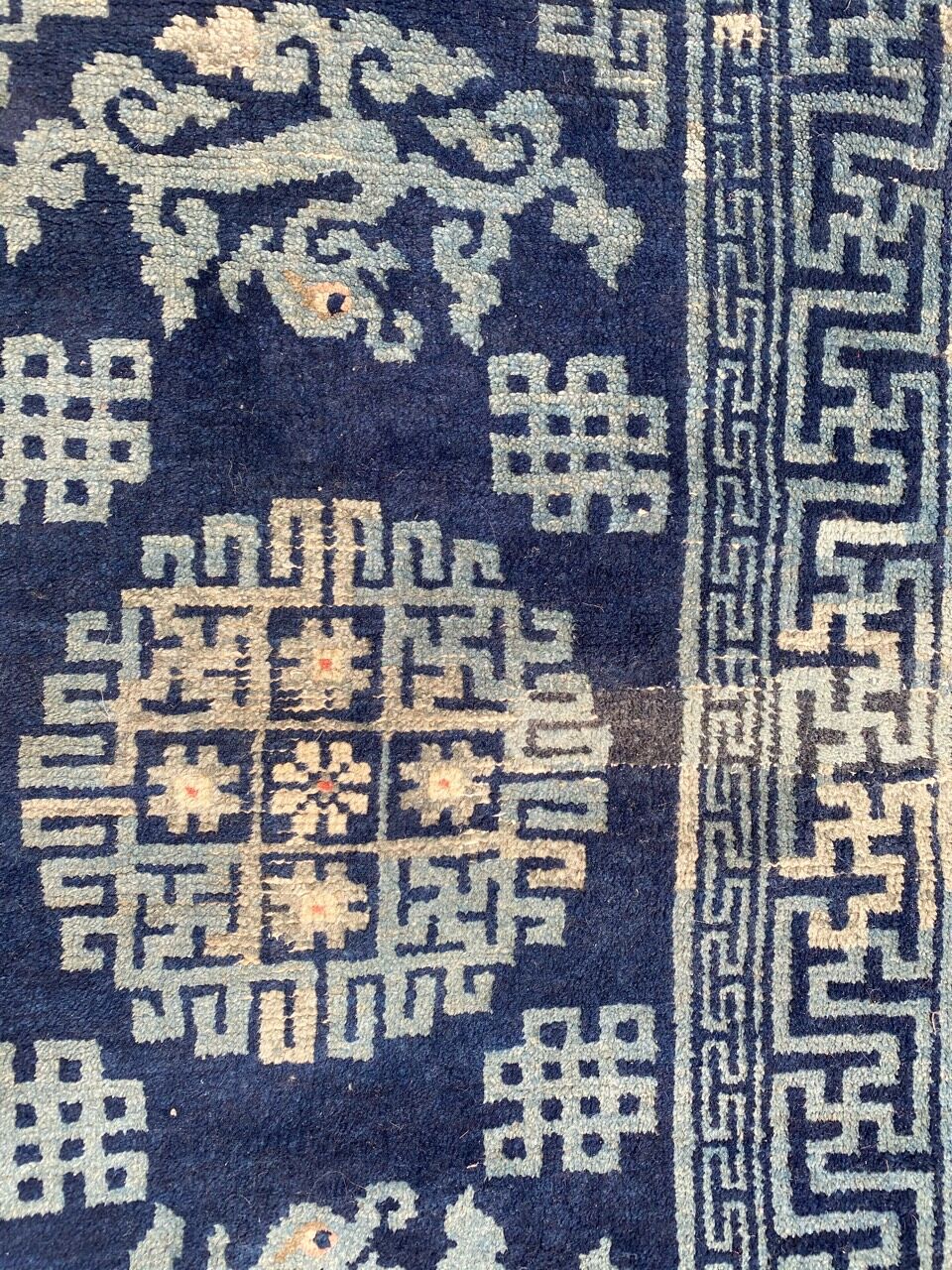 Ancient Chinese carpet 57x108 cm