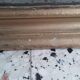 Louis Philippe fireplace mirror, old wood and stucco, mercury ice cream