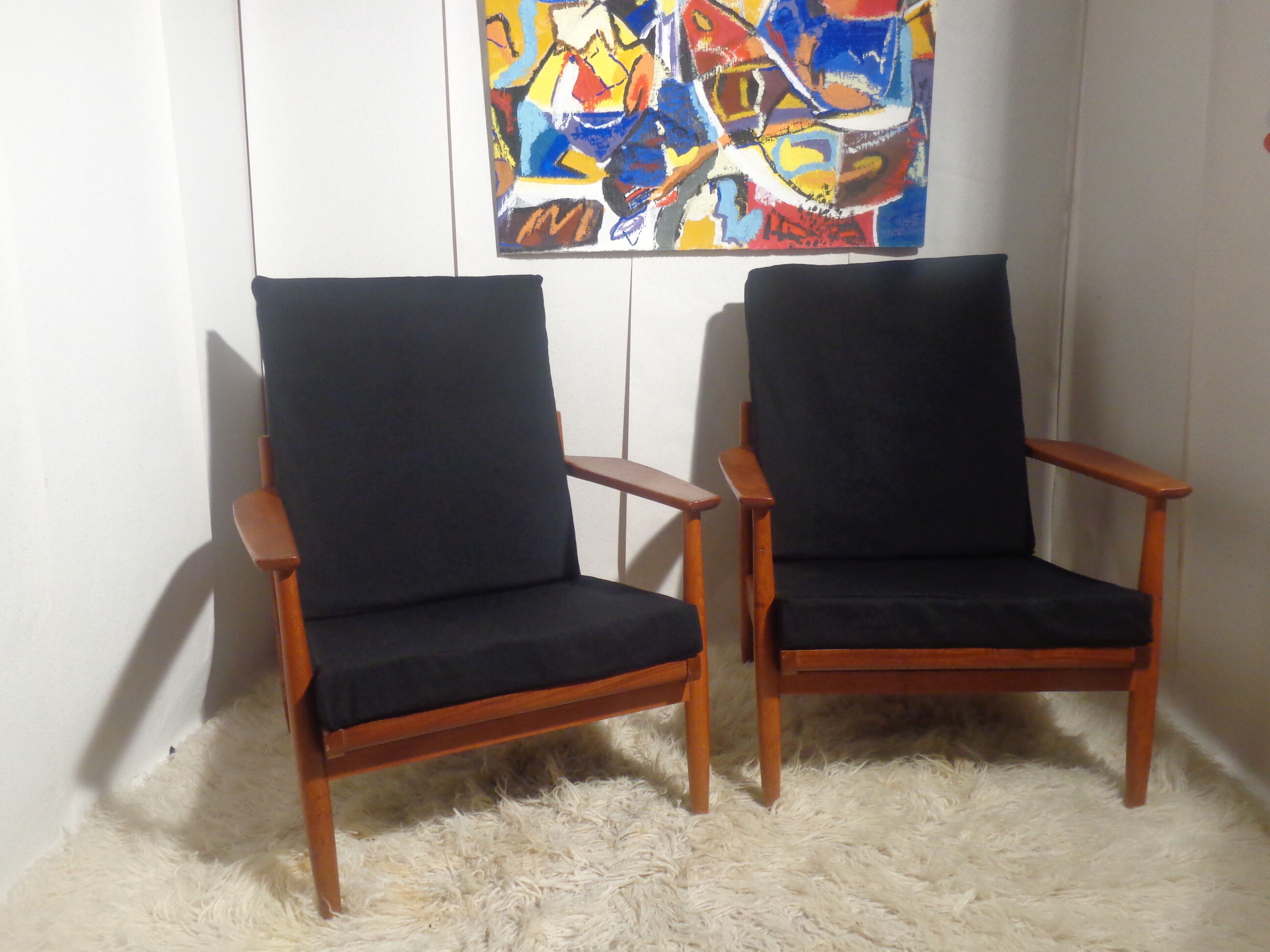 Pair of scandinavian armchairs of the years 60
