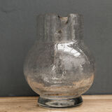Carafe en verre bullé soufflé