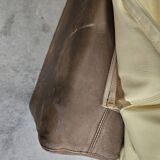 Canapé modulaire en cuir et daim avec unité d'angle, années 1970