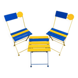 Set of 2 folding chairs and 1 stool
