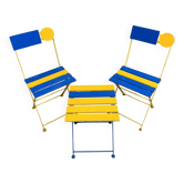 Set of 2 folding chairs and 1 stool