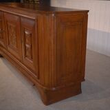 3-door sideboard in solid oak with curved legs, 1950s