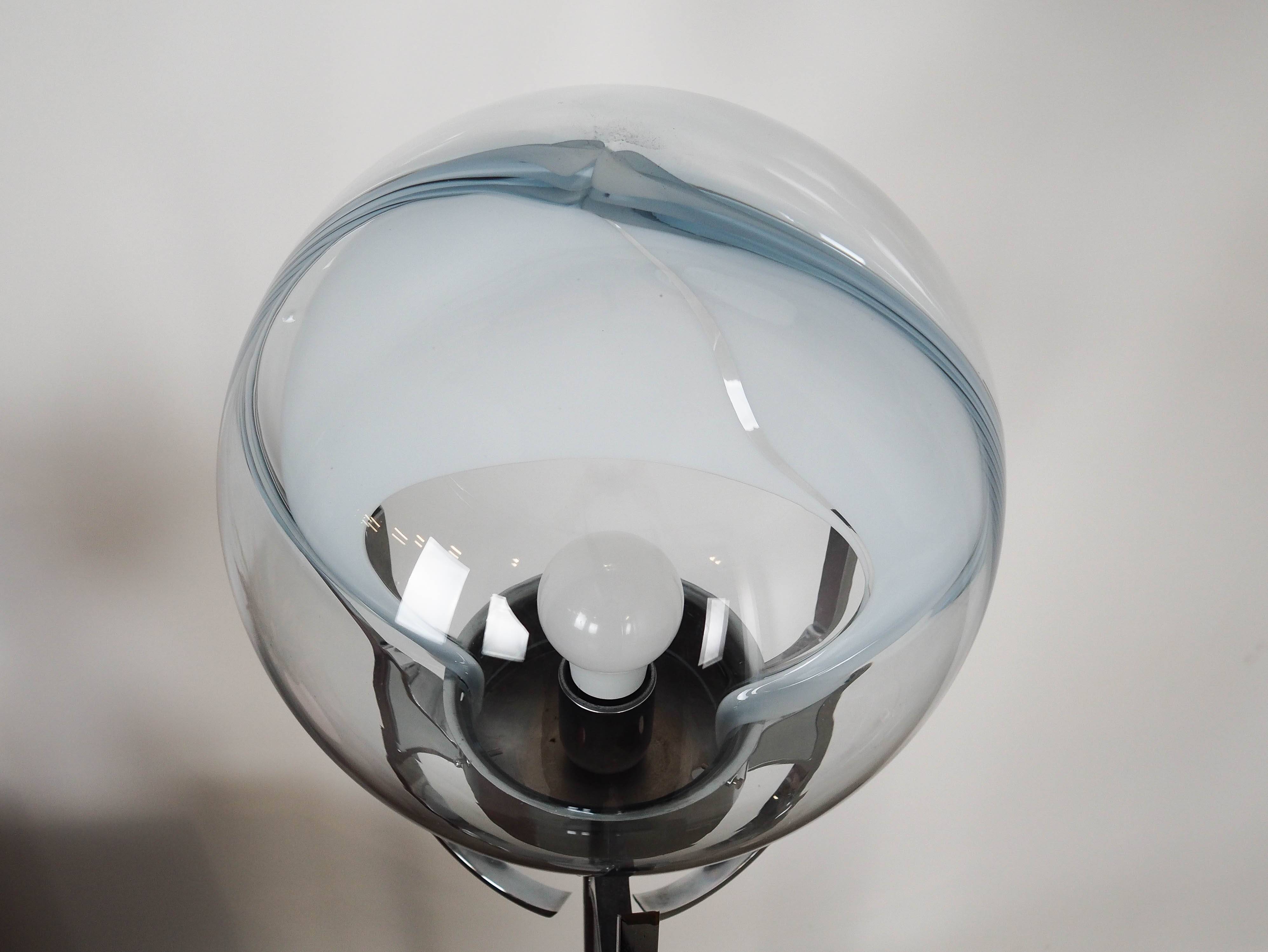 Floor lamp, Murano glass, Italian design, 1970s, production: Italy