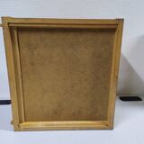 Old haberdashery cabinet drawer display Gutermann wood sewing