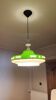 Suspension/lustre vintage vert en forme d'ovni