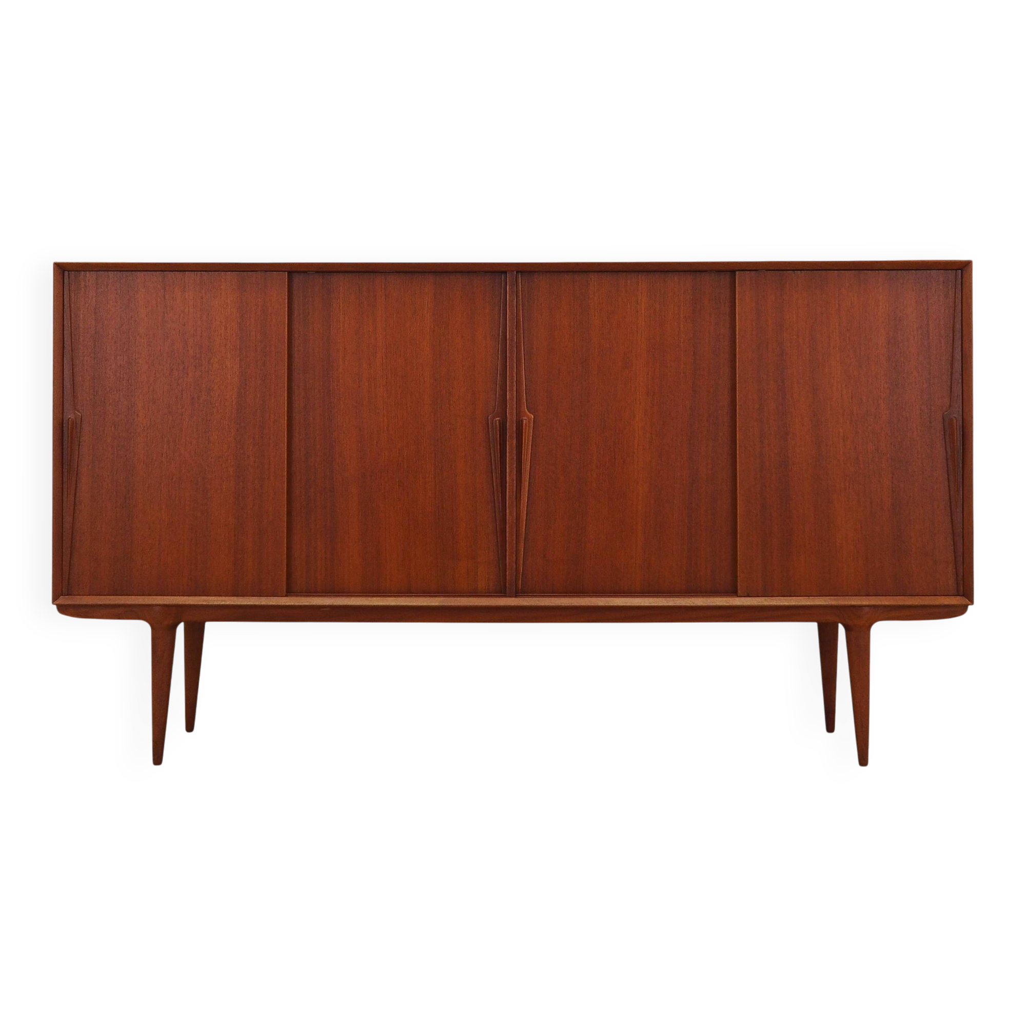 Teak highboard, Danish design, 1970s, manufacturer: Omann Jun