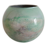 vase boule en verre laqué signé Jean Noel Bouillet