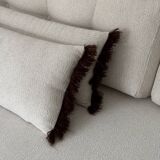 Modernist canapé design – Completely reupholstered in Pierre Frey fabric.