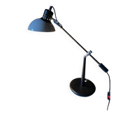 Lampe de bureau Aluminor métal laqué blanc et noir 1960