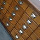 German apothecary's cabinet in oak mid-twentieth century