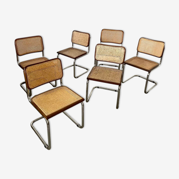 Lot de 6 chaises Cesca B32 Marcel Breuer, 1970