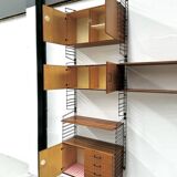 Vintage teak modular wall system by Tomado for Musterring, 1960s