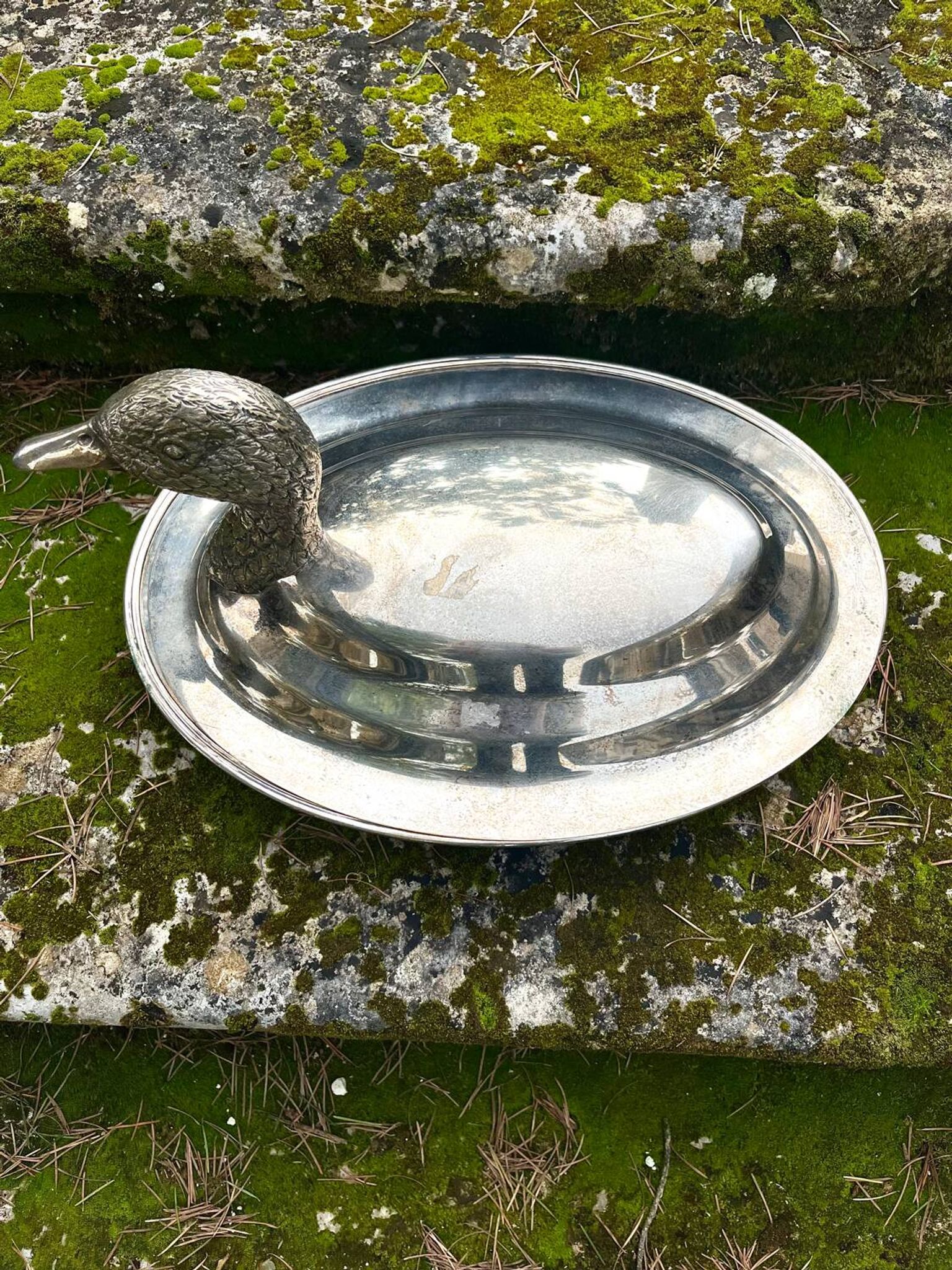 Duck Serving Platter – Vintage French EPNS Silver Plated Game Dish
