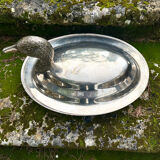 Duck Serving Platter – Vintage French EPNS Silver Plated Game Dish