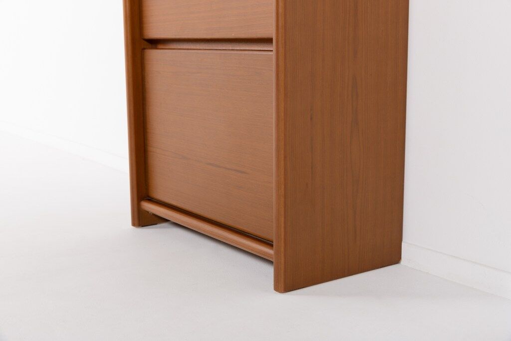 Venetian blind door shoe cabinet, 1940s