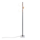 Vintage Italian Stilnovo floor lamp from the mid-century with opaline glass globes and a marble base.