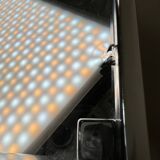 Chrome coffee table and smoked glass from the 70s