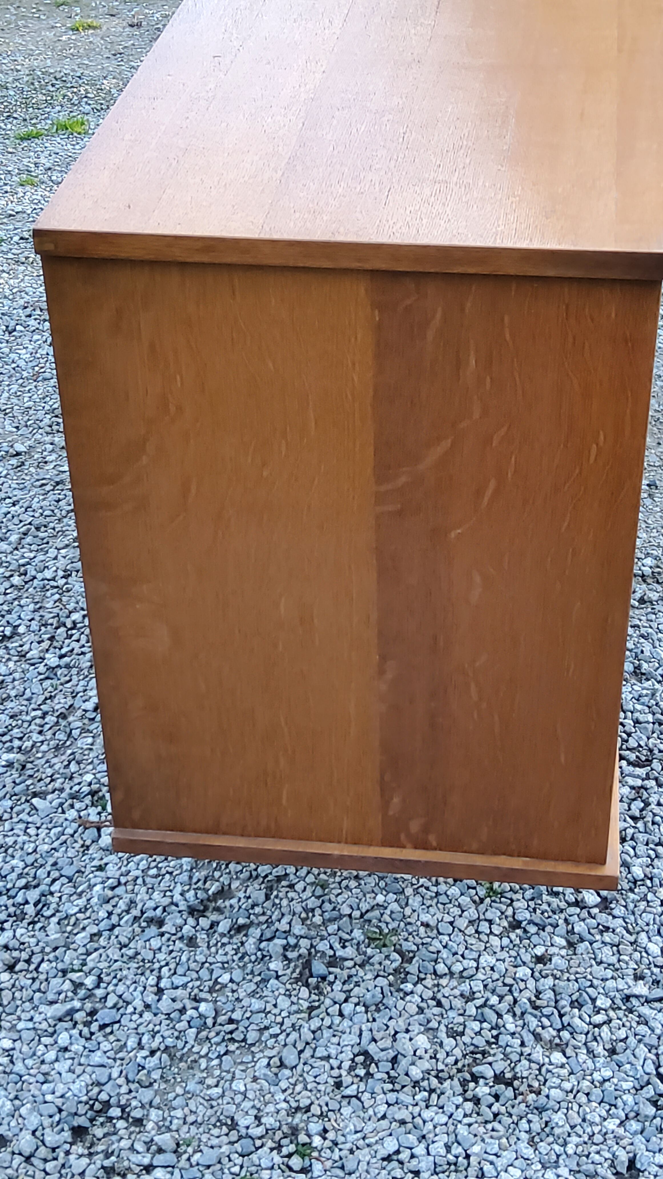 Vintage gold blond oak row 3 sliding doors
