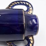 Large ceramic art deco vase by Odyv blue sèvres