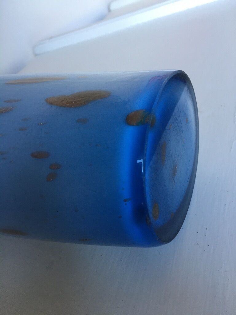 Blue and gold Murano vase